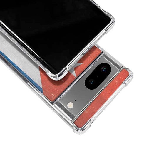 Cuban Flag Distressed Google Pixel 8 Clear Case
